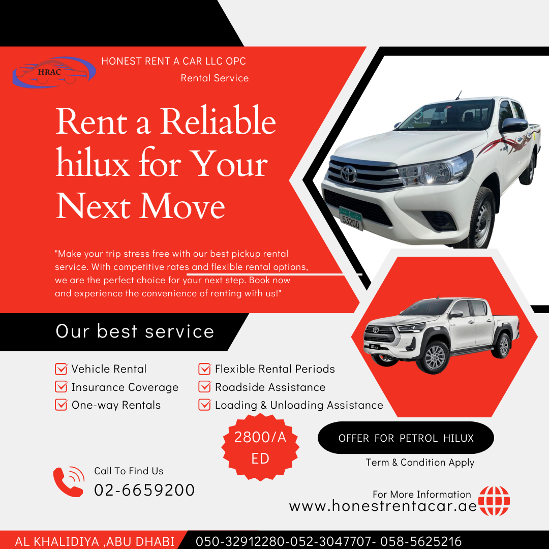 HILUX PETROL AND DEISEL FOR RENT. CICPA CAN BE PROVIDED.